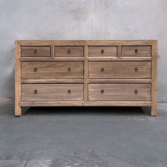 8 Drawer Chest Cabinet | Light Brown