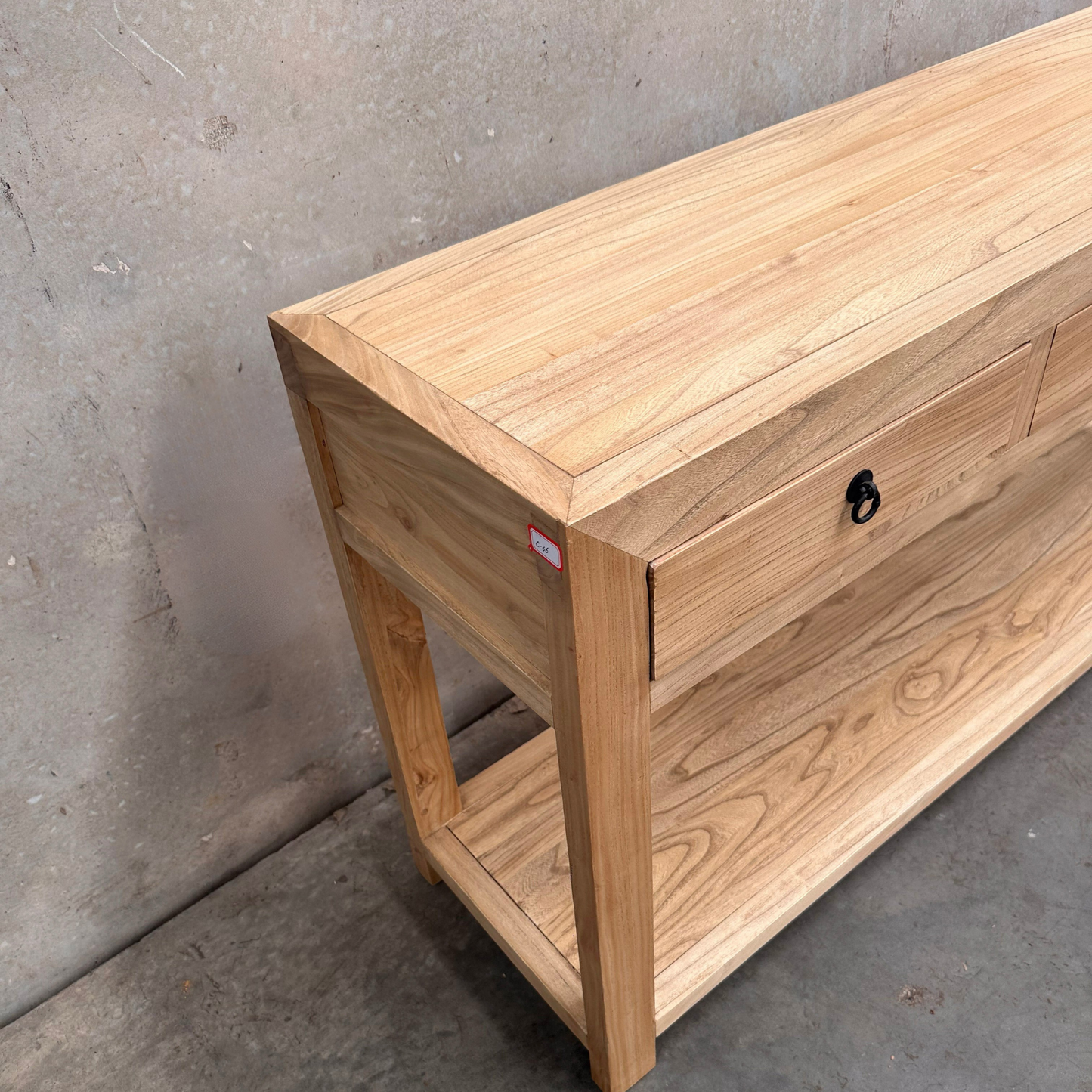 3 Drawer Console with Shelf | Natural
