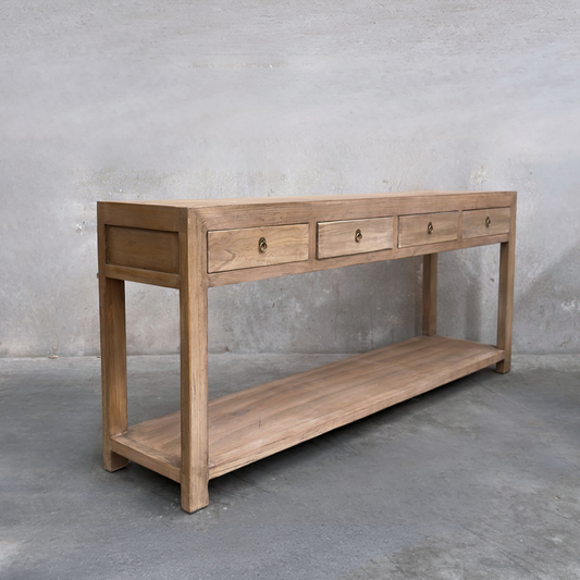 4 Drawer Console | Light Brown