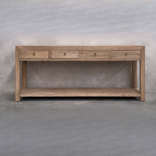 4 Drawer Console | Light Brown