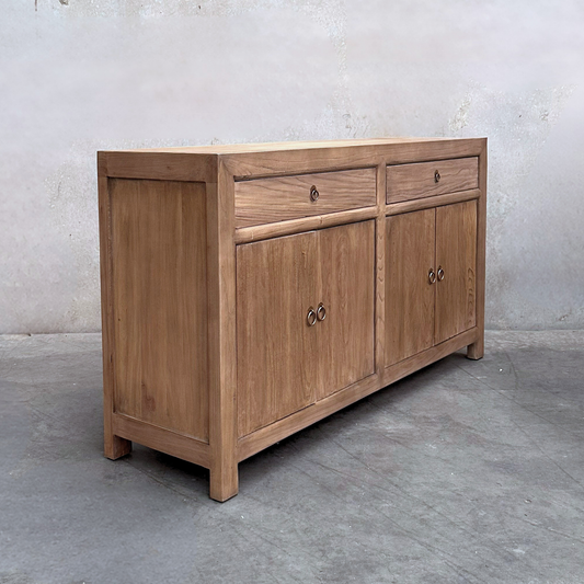 2 Drawer 4 Door Cabinet | Light Brown