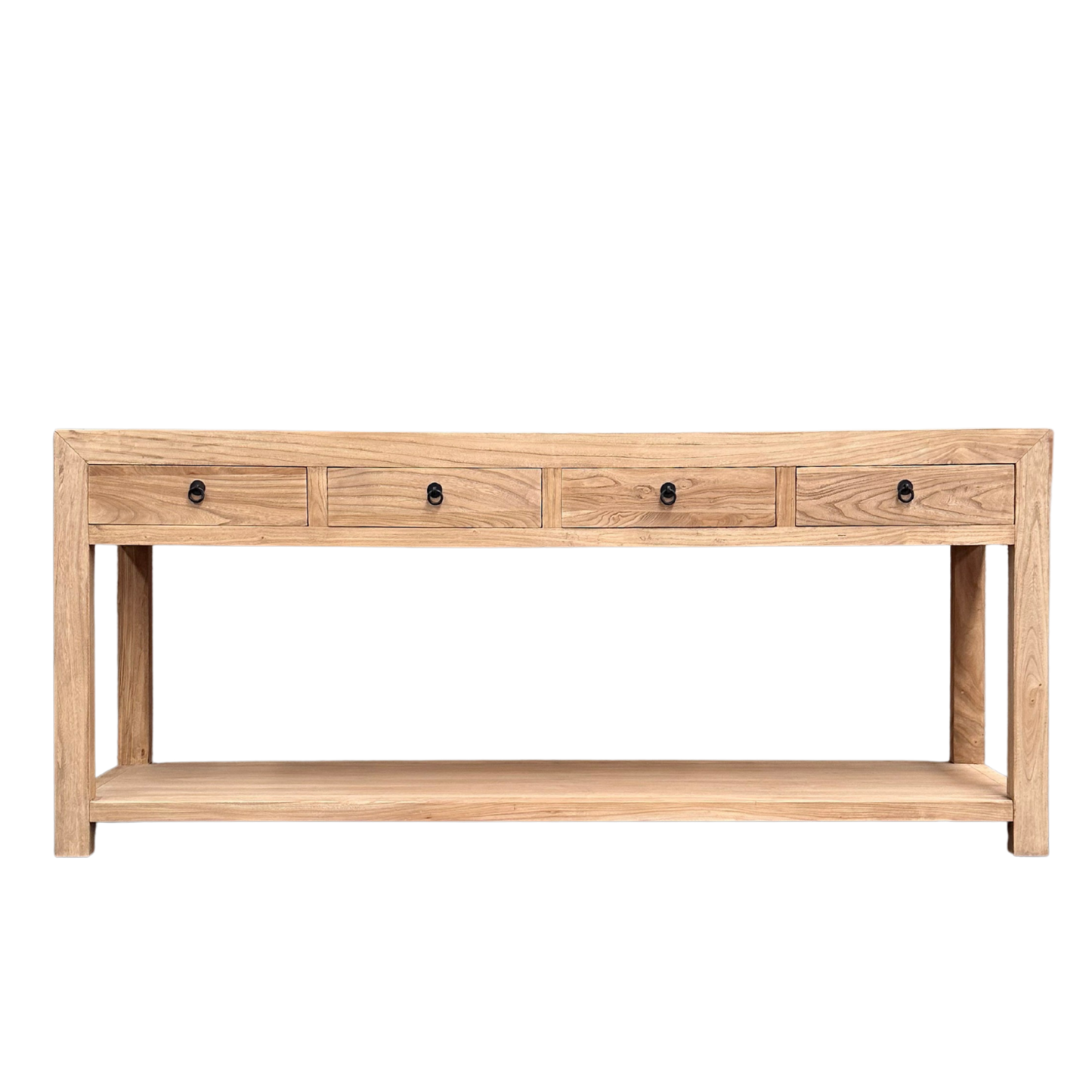 4 Drawer Console with Shelf (200) | Natural