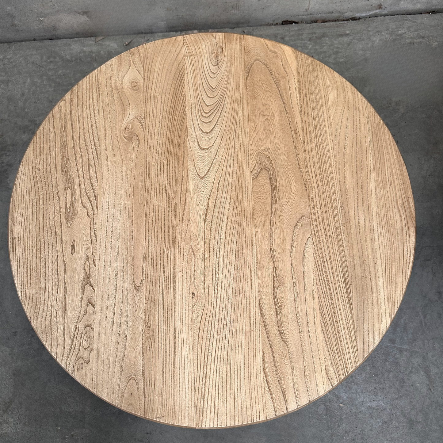 Round Panelled Coffee Table (90) | Natural