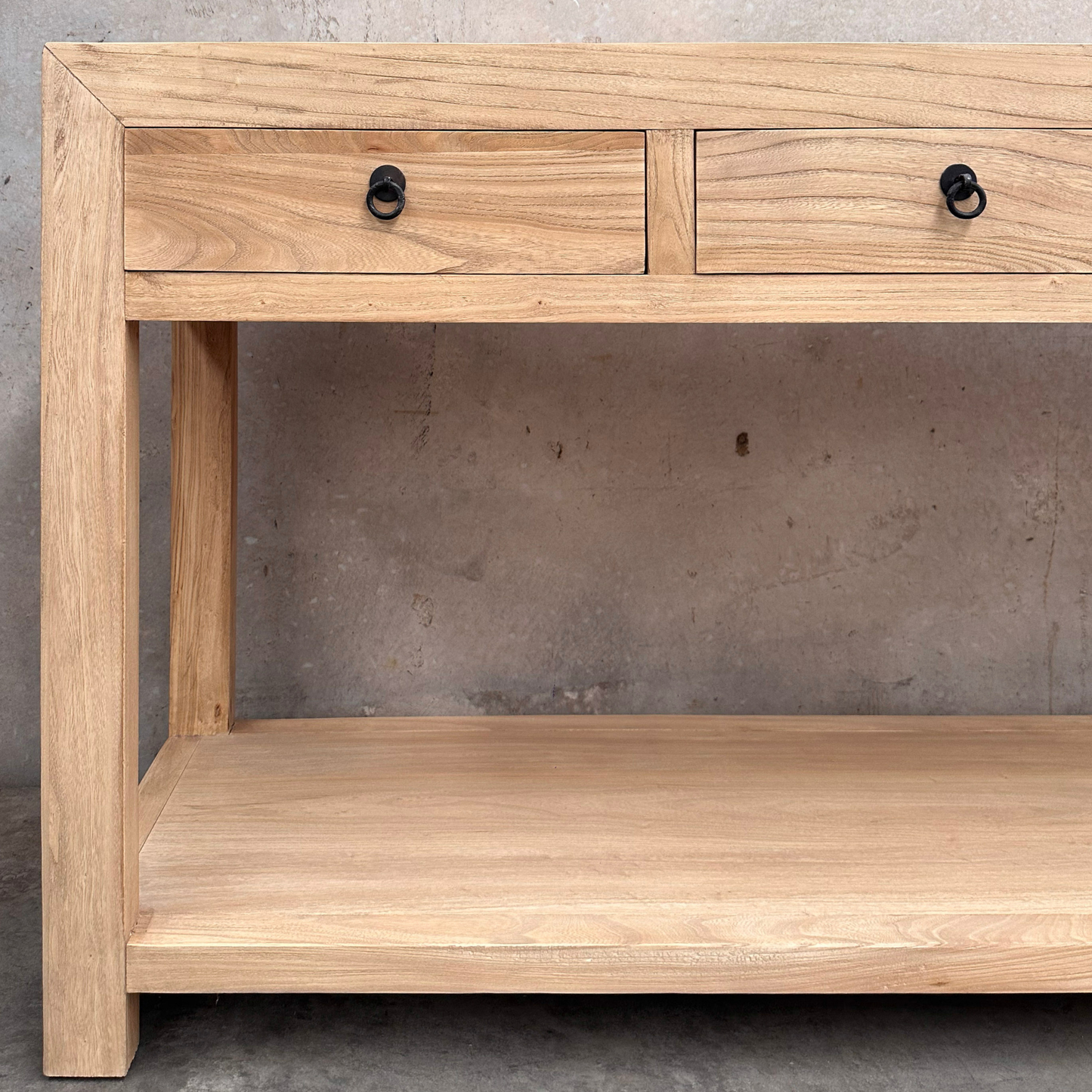 4 Drawer Console with Shelf (200) | Natural