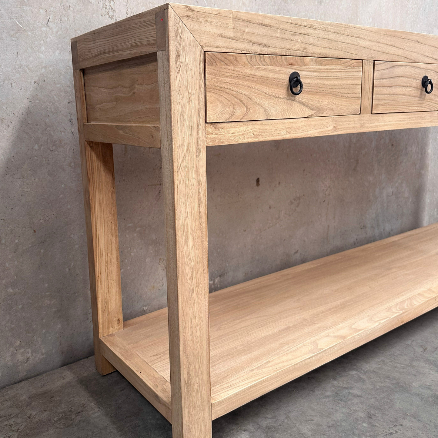 4 Drawer Console with Shelf (200) | Natural
