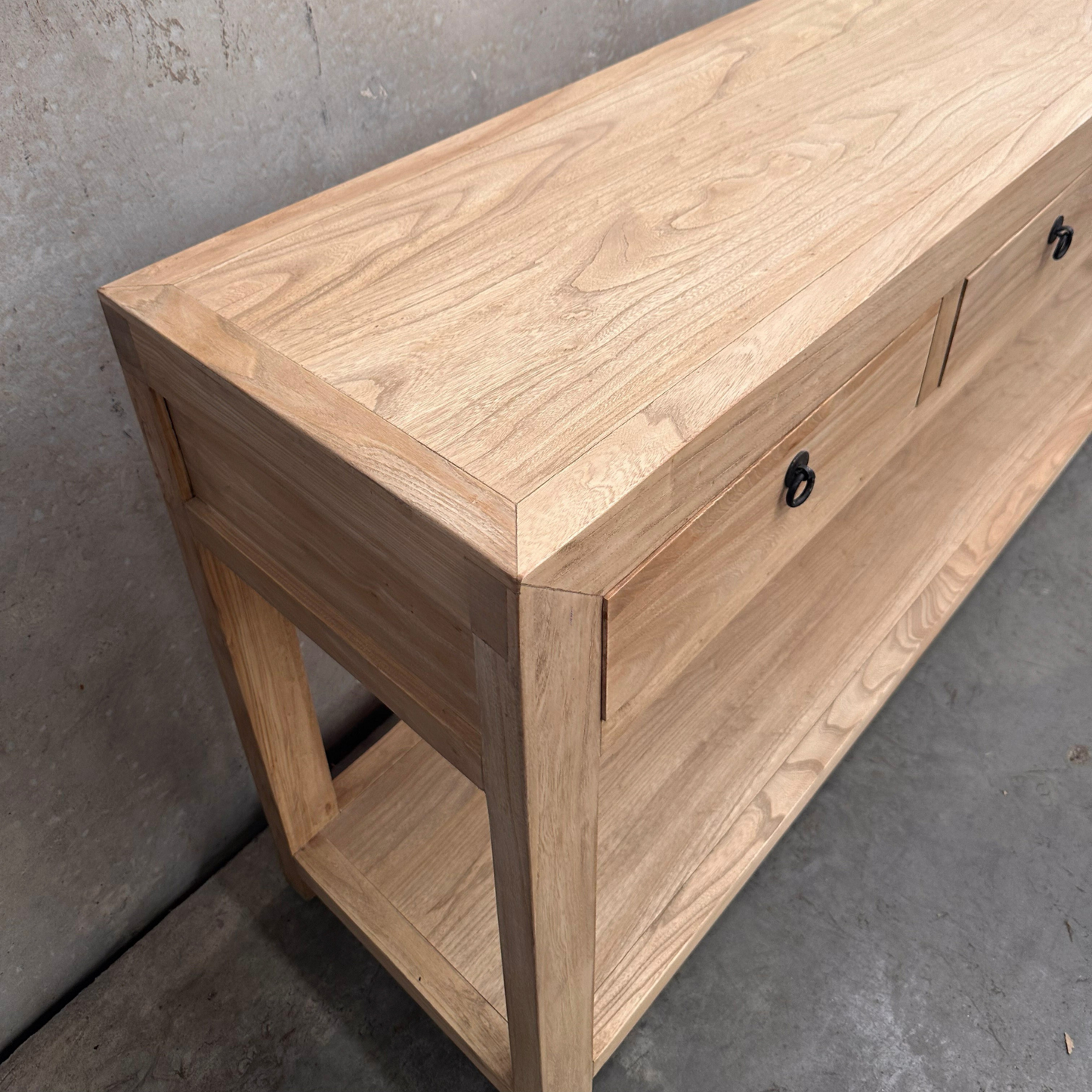 4 Drawer Console with Shelf (200) | Natural