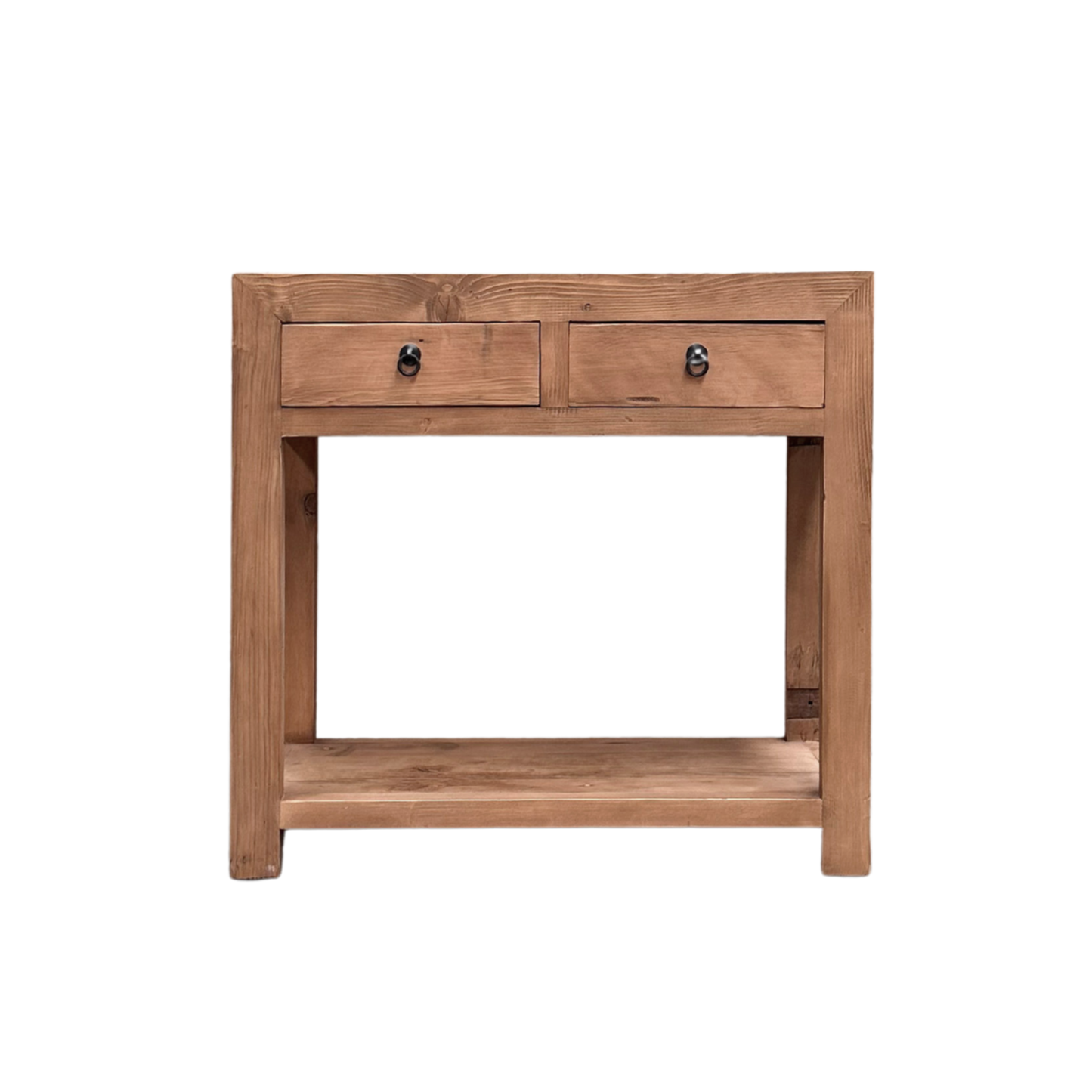 2 Drawer Console with Shelf | Rustic