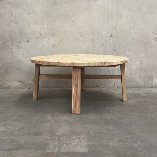 Recycled Elm Coffee Table Round 1m | Reclaimed