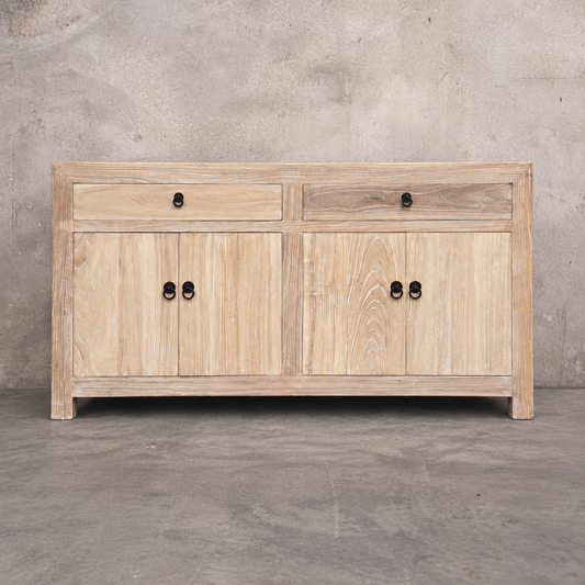 2 Drawer 4 Door Cabinet | Ceruse