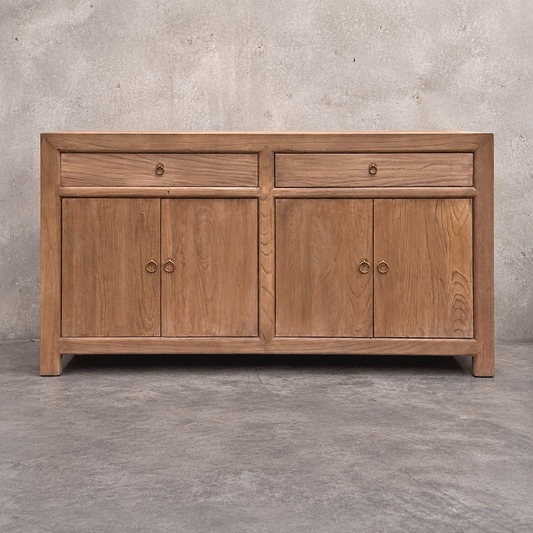 2 Drawer 4 Door Cabinet | Light Brown