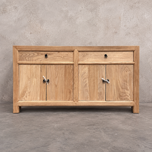 2 Drawer 4 Door Cabinet | Natural