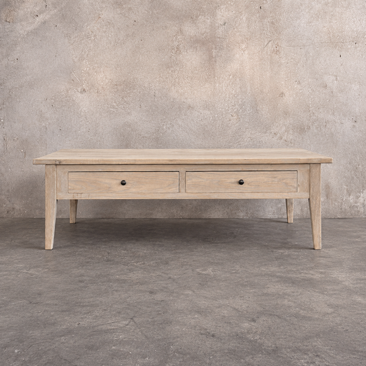 2 Drawer Coffee Table Flinders | Greywash