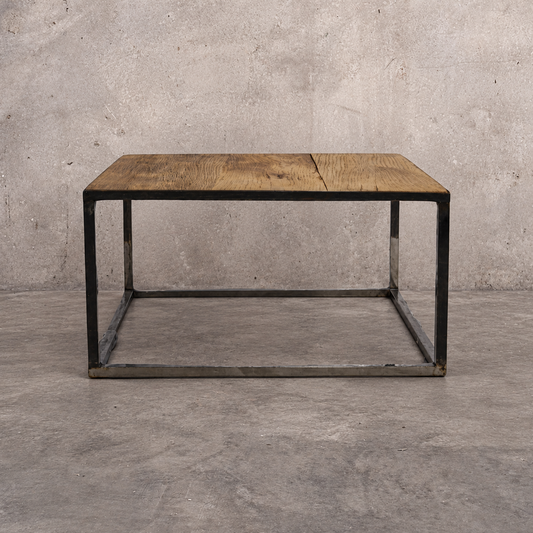 Industrial Coffee Table Square | Chrome leg