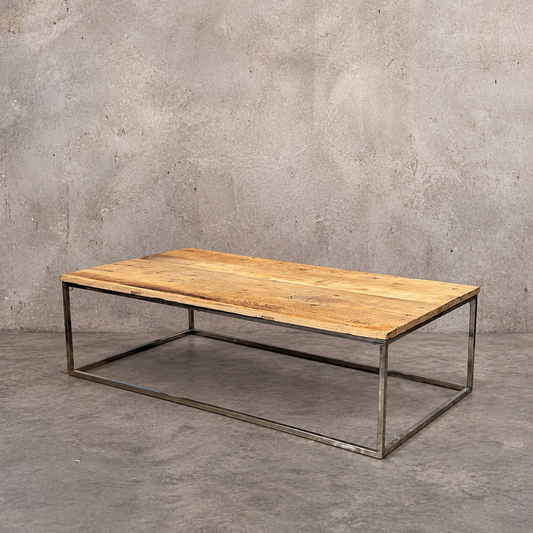 Rectangular Coffee Table Chrome Leg | Industrial